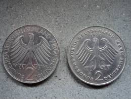 GERMANIA - LOTTO MONETE VARI ANNI  (1965 E 1972) - 2 Mark