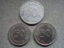 GERMANIA - LOTTO MONETE VARI ANNI  (1935,50 E 1972) - 50 Pfennig