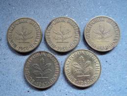 GERMANIA - LOTTO MONETE VARI ANNI  (1950,1967 E 1969) - 5 Pfennig