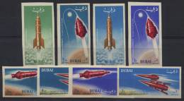 1964-DUBAI- SPACE- 8 VAL. IMPERF. - Dubai