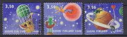 ## Finland 2000 Mi. 1513-15 Valentinstag Valentine's Day Neptun Mars Saturn - Oblitérés