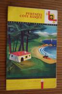 Carte Routière:Pyrénées Cote Basque Shell Berre 1958—>Pau,Lourdes,hossegor,Nohain>autres Localités - Carte Stradali