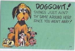 Cpa Usa, Humorous, Humour, Doggonit! Thins Just A/n't Th' Same Around Here Since You Went Away - Andere & Zonder Classificatie