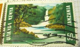 Kenya Uganda Tanzania 1966 Murchison Falls Uganda 50c - Used - Kenya, Ouganda & Tanzanie