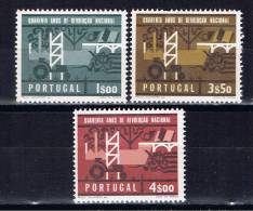P Portugal 1966 Mi 1003-05 Mnh - Neufs