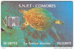 Comoros, KM-OPT-0008A, 50Units, Marine Turtle, 2 Scans    Chip SC7,  No Control Number - Komoren