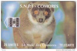 Comoros, KM-OPT-0008A, Le Maki Des Comores (SC7 - Without Moreno Logo), Monkey, 2 Scans.   No CN - Comoren