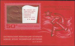 1969 52th Anniv Great October Revolution MS Russia Stamp MNH - Collections