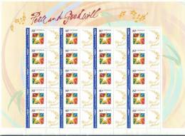 2001 Christmas Star 20 X 80 Cent Stamps With Special Tags Large Sheet  Mint Unhinged - Blocs - Feuillets