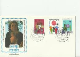 TURKEY 1979 – FDC CHILDREN OF THE WORLD YEAR (PHOTO)  W 3 STS OF 2,50+0.50 -5+0.50-8+0.50 LIRAS ANKARA APR 23 RE.TU166 - Storia Postale