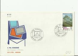 TURKEY 1983 – FDC SECOND CONGRESS OF PHILATELY  W 1 ST OF 15  LS – ANKARA  NOV 22  REF193 - Storia Postale