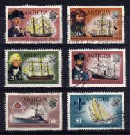 Antigua - 1970 - Captains & Ships (Part Set, Sideways Watermark)  - Used - 1960-1981 Ministerial Government