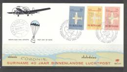 SURINAME 1970 FDC E77  AVIATION BLANCO VERY FINE - Suriname ... - 1975