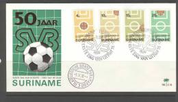 SURINAME 1970 FDC E78 VOETBAL FOOTBALL BLANCO VERY FINE - Suriname ... - 1975