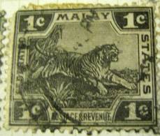 Malay 1900 Tiger 1c - Used - Federated Malay States
