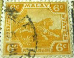 Malay 1900 Tiger 6c - Used - Federated Malay States