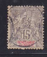 SÉNÉGAMBIE N° 6 15C GRIS GROUPE ALLÉGORIQUE OBL - Altri & Non Classificati