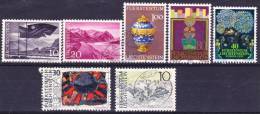 LIECHTENSTEIN  Lot   7 Timbres  YT 343 344 518 548 566 704 705   TB - Oblitérés