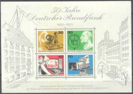 1973 50 Jahre Deutscher Rundfunk Mi Block 4 / YT BF 4 / Sc 9N343 Postfrisch/neuf/MNH - Blocchi