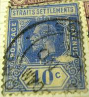 Straits Settlements 1912 King George V 10c - Used - Straits Settlements