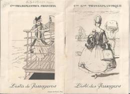 1924Cie Générale Transatlantique Liste Des Passagers Illustrée Ligne Des Antilles CGT Peut-être Votre Ancêtre!!!RARE - Sonstige & Ohne Zuordnung