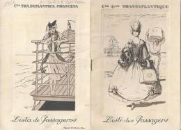 1926 Cie Générale Transatlantique Liste Des Passagers Illustrée Ligne Des Antilles CGT Peut-être Votre Ancêtre!!!RARE - Sonstige & Ohne Zuordnung