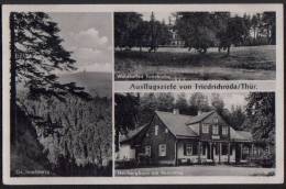 AK Friedrichroda: Waldkaffee Tanzbuche, Heuberghaus/Rennsteig, Ung, 1954 - Friedrichroda