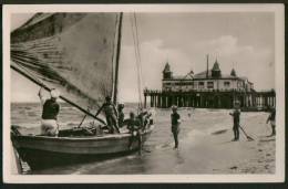 AK Ahlbeck, Seebrücke, Boot, Kinder, Ung, 1955 - Usedom