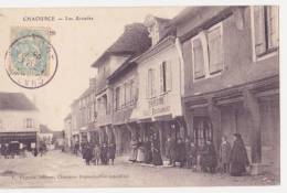 Carte Postale Ancienne 1905   Chaource "Aube"  Les Arcades     Carte Animée - Chaource