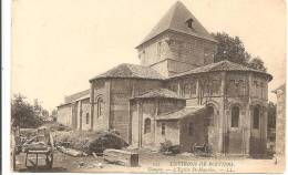 86 - GENCAY   -  Eglise De St-Maurice   - Carte Précurseur -  Petite Animation Matériel Agricole, Foin... - Gencay