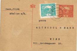 Entero Postal NEMCICE (Checoslovaquia) 1920 A Wien. HRADCANY - Postales