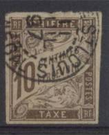 #16# COLONIES GENERALES TAXE N° 19 Oblitéré CORR MIL Saint-Louis (Sénégal) - Strafportzegels