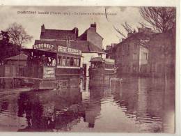 Nantes Chantenay    Tramway  Inondations De 1904   Publicité LU Et Dubonnet - Nantes