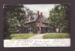 CONNECTICUT - HARTFORD - RESIDENCE CHARLES DUDLEY WARNER - OLD UNDIVIDED BACK POSTCARD POSTMARKED 1910 NICE STAMPd - Hartford