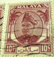 Selangor 1949 Sultan Hisamud-din Alam Shah 10c - Used - Perak