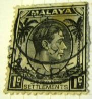 Straits Settlements 1937 King George VI 1c - Used - Straits Settlements