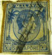 Singapore 1948 King George VI 20c - Used - Singapur (...-1959)