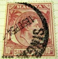 Singapore 1948 King George VI 10c - Used - Singapore (...-1959)