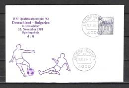 DEUTSCHE BUNDESPOST, 22/11/1981, DÜSSELDORF (GA1892) - Europei Di Calcio (UEFA)