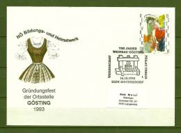 REPUBLIK ÖSTERREICH, 16/10/1993 700 Jahre Weinbau Gosting - ZISTERSDORF  (GA3109) - Vini E Alcolici