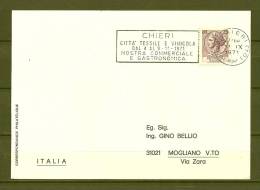 ITALIE, 09/11/1971 Citta Tessile E Vinicola -  CHIERI  (GA3177) - Vins & Alcools