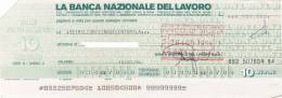 BANCA NAZIONALE DEL LAVORO  /  Assegno Circolare _ Fino A 10.000.000 Di Lire - Other & Unclassified