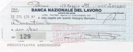 BANCA NAZIONALE DEL LAVORO  /  Assegno Bancario - Other & Unclassified