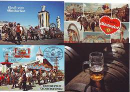 333a: Münchner Oktoberfest Vier Alte Ansichtskarten - Ohne Zuordnung