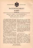 Original Patentschrift - Hörnle & Gabler In Zuffenhausen , Württ., 1902, Laterne Für Wagen , Stall Und Sturm , Stuttgart - Lantaarns & Kroonluchters