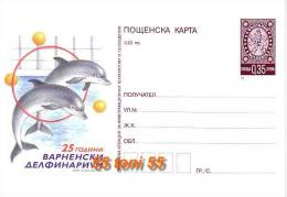 Bulgaria / Bulgarie   2009     Dolphins   Postal Card (mint) - Dolphins