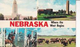 BR23659 Nebraska Where The West Begins Multi Views   2 Scans - Other & Unclassified