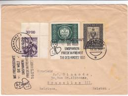 Timbres Sur Timbres - U.P.U. - Costumes - Autriche - Lettre De 1950 - Valeur 22 Euros ( 20 + 2 ) - Oblitération Spéciale - Brieven En Documenten