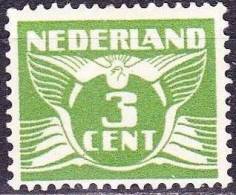 1924-1925 Vliegende Duif 3 Cent Olijfgroen Zonder  WM Ongestempeld NVPH 147 - Nuovi