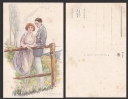 BOMPARD COUPLE IN LOVE OLD POSTCARD - D24893 - Bompard, S.